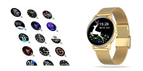 Damski Smartwatch G.Rossi SW015-5 Złoty z Bransoletą
