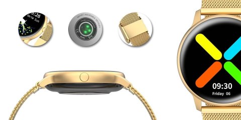 Damski Smartwatch G.Rossi SW015-5 Złoty z Bransoletą