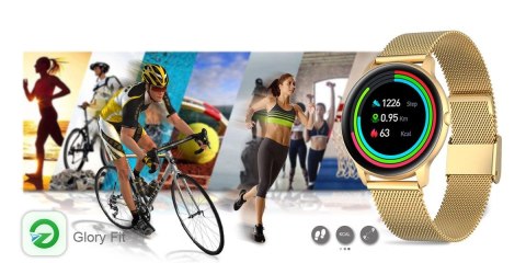 Damski Smartwatch G.Rossi SW015-5 Złoty z Bransoletą