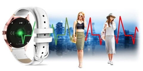 Damski Smartwatch G.Rossi SW017-5 Skórzany Pasek