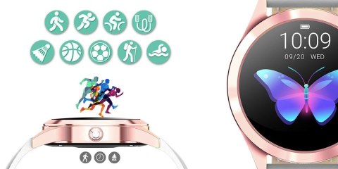 Damski Smartwatch G.Rossi SW017-5 Skórzany Pasek