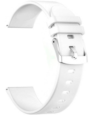 Pasek silikonowy 22 mm BIAŁY do smartwatcha