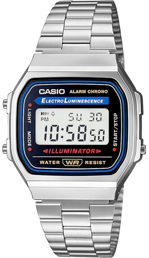 Zegarek Męski Casio Vintage A168WA-1YES Stalowy Klasyk