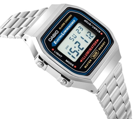 Zegarek Męski Casio Vintage A168WA-1YES Stalowy Klasyk