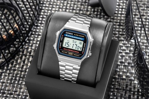 Zegarek Męski Casio Vintage A168WA-1YES Stalowy Klasyk