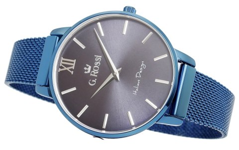 Zegarek Damski G.Rossi 12177B-6F1 Niebieski Mesh + BOX