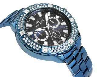 Zegarek Damski G.Rossi 8527B-6F1 z cyrkoniami i fluorescencją