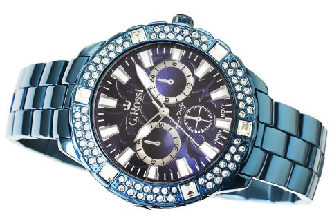 Zegarek Damski G.Rossi 8527B-6F1 z cyrkoniami i fluorescencją