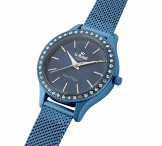 Zegarek Damski G.Rossi C10482B2-6F1 Niebieski z Cyrkoniami