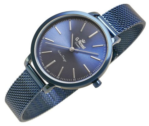 Zegarek Damski G.Rossi C11760B-6F1 Niebieski Stal