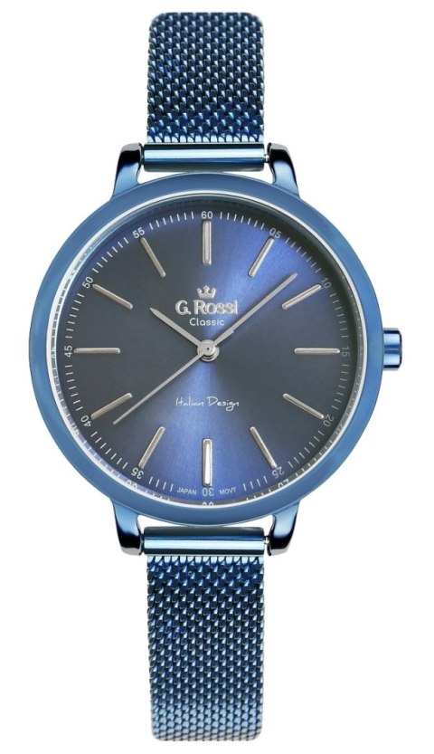Zegarek Damski G.Rossi C11760B-6F1 Niebieski Stal