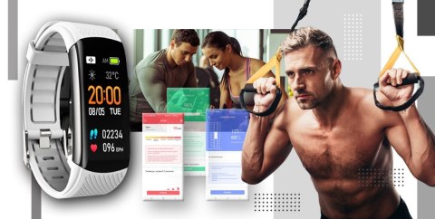Smartwatch GIEWONT GW200-2 Czarno-Biały (2 Paski)