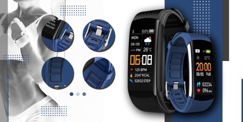 Smartwatch GIEWONT GW200-6 Czarno-Granatowy z 2 paskami