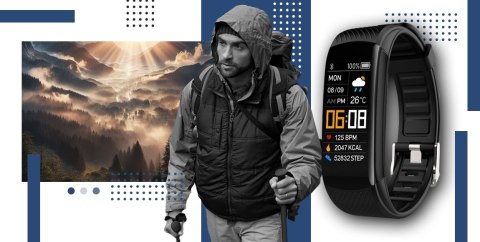 Smartwatch GIEWONT GW200-6 Czarno-Granatowy z 2 paskami