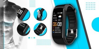 Smartwatch GIEWONT GW200-7 Czarno-Niebieski z 2 paskami