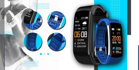 Smartwatch GIEWONT GW200-7 Czarno-Niebieski z 2 paskami