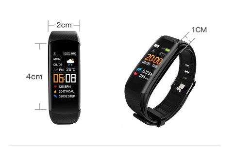 Smartwatch GIEWONT GW200-7 Czarno-Niebieski z 2 paskami