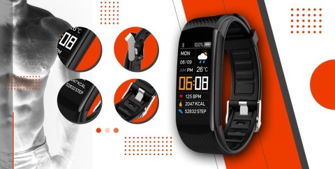 Smartwatch GIEWONT GW200-9 Czarno-Pomarańczowy 2 paski