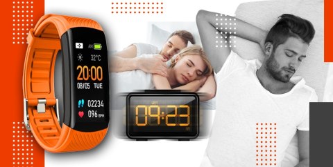 Smartwatch GIEWONT GW200-9 Czarno-Pomarańczowy 2 paski