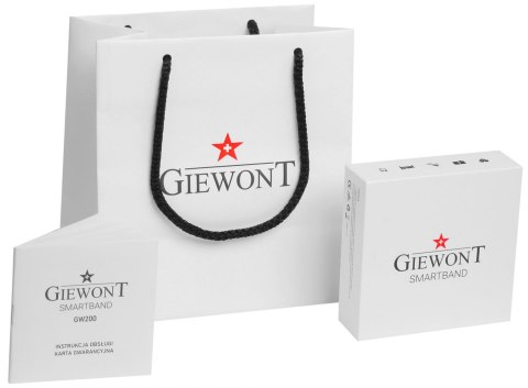 Smartwatch GIEWONT GW200-9 Czarno-Pomarańczowy 2 paski