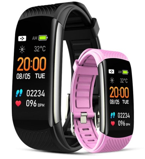 Smartwatch GIEWONT GW200-4 Czarno-Różowy z 2 paskami