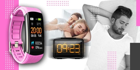 Smartwatch GIEWONT GW200-4 Czarno-Różowy z 2 paskami