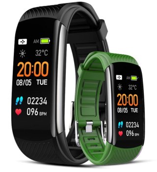 Smartwatch Giewont GW200-5 Czarno-Zielony - 2 Paski