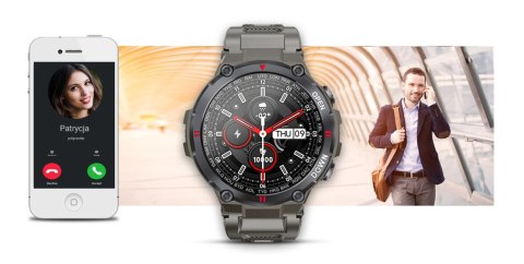 Smartwatch GIEWONT GW430-2 Szary - Rozmowy Bluetooth