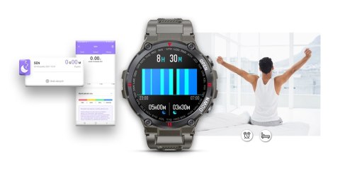Smartwatch GIEWONT GW430-2 Szary - Rozmowy Bluetooth