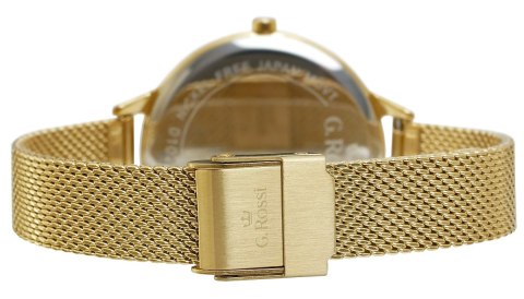Zegarek damski G.Rossi 10296B5-3D1 złoty mesh Miyota