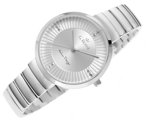 Zegarek Damski G.Rossi 12120B-3C1 Srebrny Klasyk