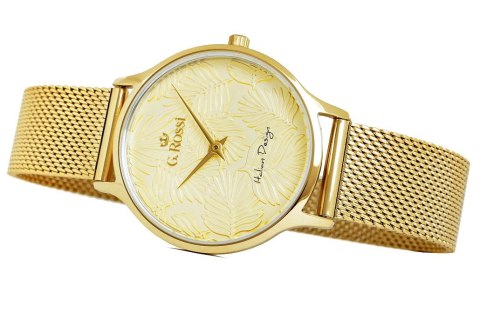 Zegarek damski G.Rossi 12516B-4D1 na złotej bransolecie mesh