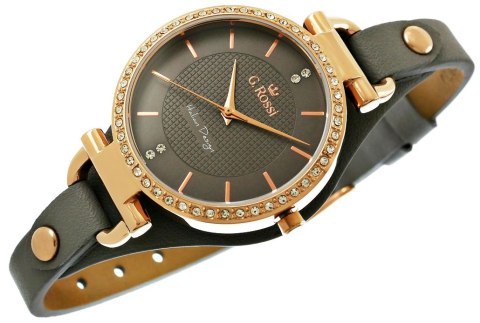 Zegarek Damski G.Rossi 13922A-1B3 Różowe Złoto z Cyrkoniami