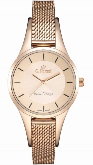 Zegarek Damski G.Rossi 8154B-4D2 Różowe Złoto Mesh