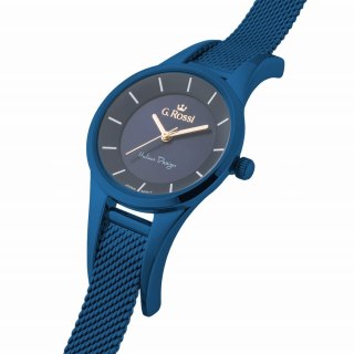 Zegarek Damski G.Rossi 8154B-6F3 Niebieski z bransoletą mesh
