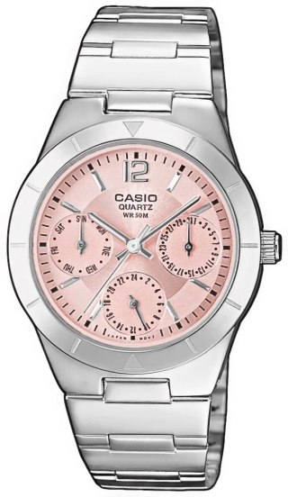 Zegarek Damski Casio LTP-2069D-4AVEG z Różową Tarczą