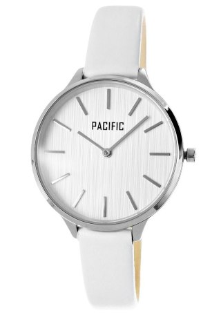 Zegarek damski Pacific X6094-2 srebrny biały pasek