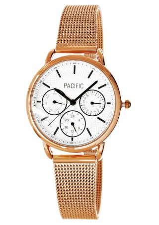 Zegarek damski Pacific Chronograf X6180-4 różowe złoto