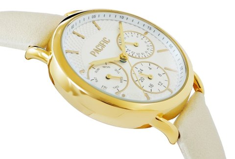 Zegarek damski Pacific Chronograf X6180-7 złoty na pasku