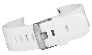 Pasek Silikonowy do Smartwatcha 20mm Biało-Srebrny U15