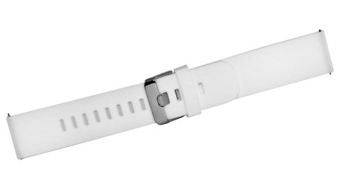 Pasek Silikonowy do Smartwatcha 20mm Biało-Srebrny U15