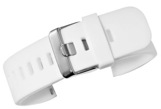 Pasek Silikonowy do Smartwatcha 22mm Biało-Srebrny U15