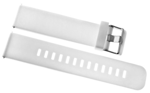 Pasek Silikonowy do Smartwatcha 22mm Biało-Srebrny U15