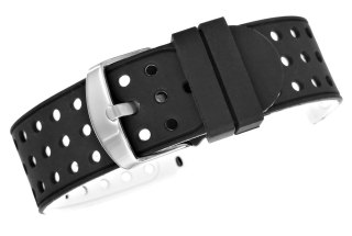 Pasek Silikonowy do Zegarka 20mm Czarno-Biały U12