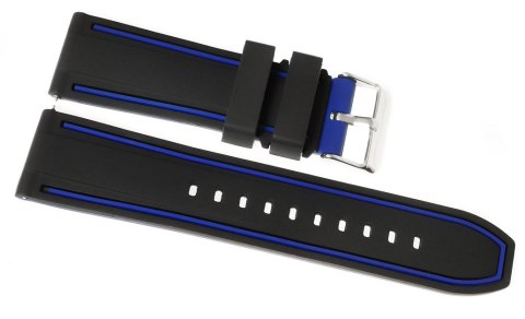 Pasek Silikonowy do Smartwatcha Czarno-Granatowy 22mm U14-22-8