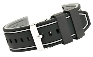 Pasek Silikonowy do Smartwatcha Czarno-Szary 20mm U14-20-9
