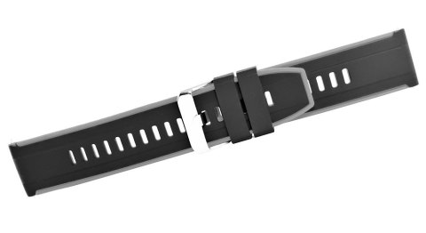 Pasek Silikonowy do Smartwatcha Czarno-Szary 20mm U22-20-5