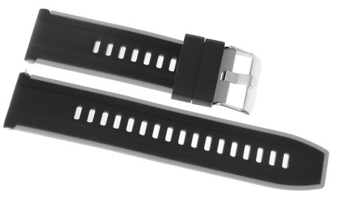 Pasek Silikonowy do Smartwatcha Czarno-Szary 20mm U22-20-5