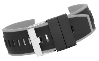 Pasek Silikonowy do Smartwatcha Czarno-Szary 22mm U22-22-5