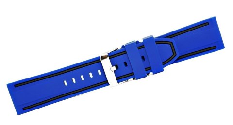 Granatowo-czarny pasek silikonowy 20mm U14-20-11